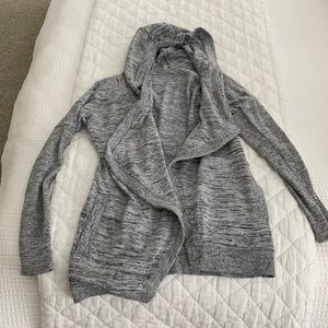 Athleta, hooded open, long sweater, XS